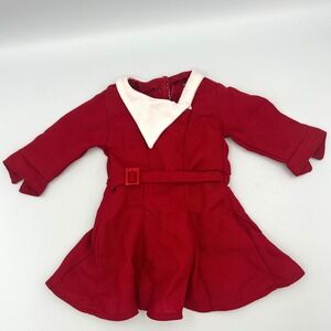 American Girl Kit Kittredge Red Christmas Reporter Dress for 18 Inch Dolls